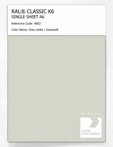 Artikelbild des Artikels “RAL® CLASSIC K6 SINGLE SHEET A6 9002 Grey white / Grauweiß “