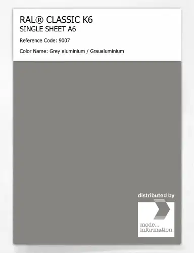 Artikelbild des Artikels “RAL® CLASSIC K6 SINGLE SHEET A6 9007 Grey aluminium / Graualuminium “