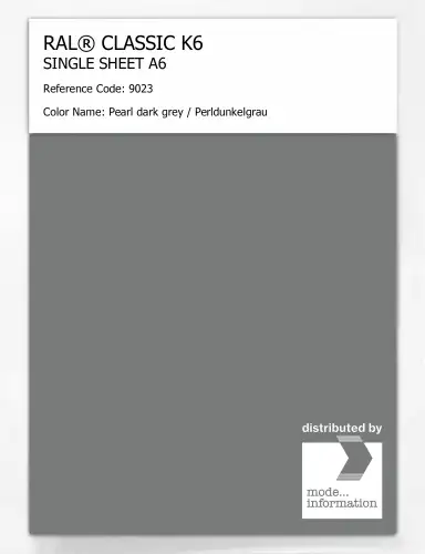 Artikelbild des Artikels “RAL® CLASSIC K6 SINGLE SHEET A6 9023 Pearl dark grey / Perldunkelgrau “