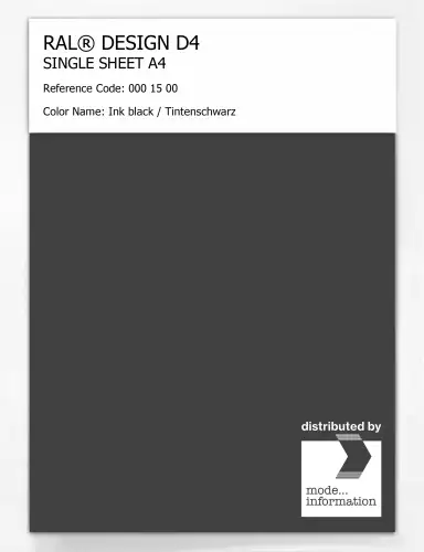 Artikelbild des Artikels “RAL® DESIGN D4 SINGLE SHEET A4 000 15 00 Ink black / Tintenschwarz “
