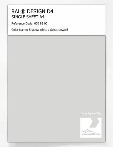 Artikelbild des Artikels “RAL® DESIGN D4 SINGLE SHEET A4 000 85 00 Shadow white / Schattenweiß “