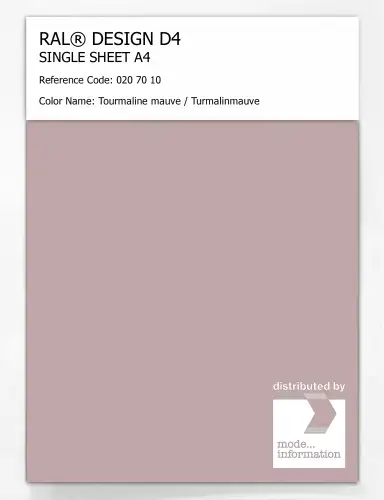 Artikelbild des Artikels “RAL® DESIGN D4 SINGLE SHEET A4 020 70 10 Tourmaline mauve / Turmalinmauve “