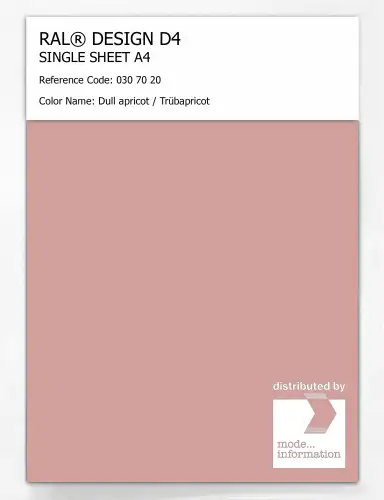 Artikelbild des Artikels “RAL® DESIGN D4 SINGLE SHEET A4 030 70 20 Dull apricot / Trübapricot “