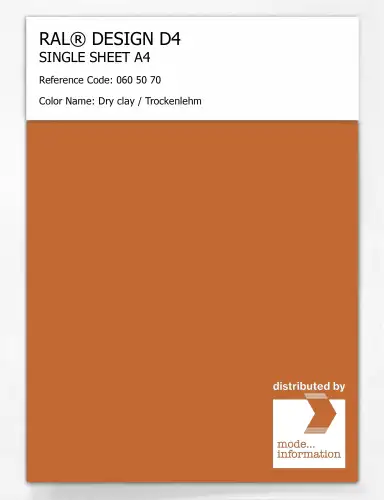 Artikelbild des Artikels “RAL® DESIGN D4 SINGLE SHEET A4 060 50 70 Dry clay / Trockenlehm “