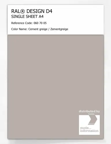 Artikelbild des Artikels “RAL® DESIGN D4 SINGLE SHEET A4 060 70 05 Cement greige / Zementgreige “