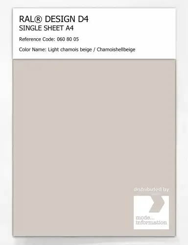 Artikelbild des Artikels “RAL® DESIGN D4 SINGLE SHEET A4 060 80 05 Light chamois beige / Chamoishellbeige “