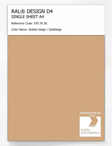 Artikelbild des Artikels “RAL® DESIGN D4 SINGLE SHEET A4 070 70 30 Golden beige / Goldbeige “