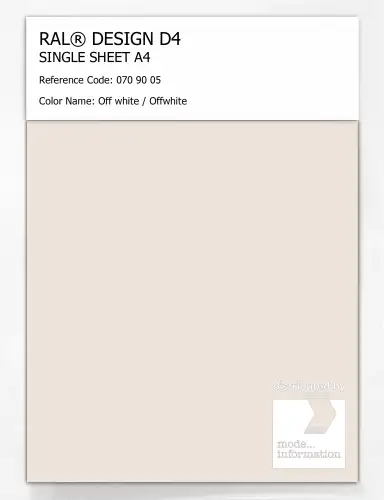 Artikelbild des Artikels “RAL® DESIGN D4 SINGLE SHEET A4 070 90 05 Off white / Offwhite “