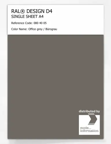 Artikelbild des Artikels “RAL® DESIGN D4 SINGLE SHEET A4 080 40 05 Office grey / Bürograu “