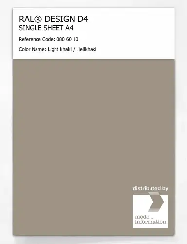 Artikelbild des Artikels “RAL® DESIGN D4 SINGLE SHEET A4 080 60 10 Light khaki / Hellkhaki “