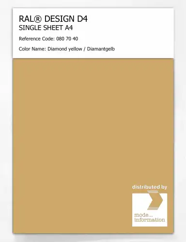 Artikelbild des Artikels “RAL® DESIGN D4 SINGLE SHEET A4 080 70 40 Diamond yellow / Diamantgelb “