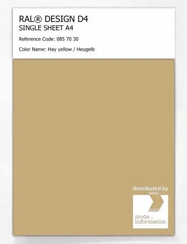 Artikelbild des Artikels “RAL® DESIGN D4 SINGLE SHEET A4 085 70 30 Hay yellow / Heugelb “