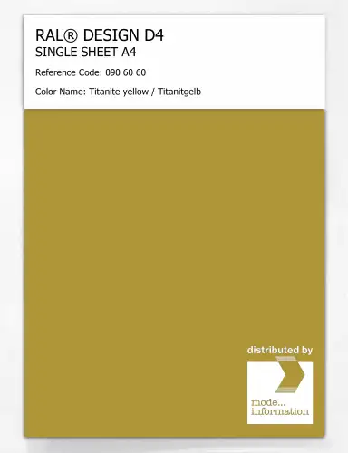 Artikelbild des Artikels “RAL® DESIGN D4 SINGLE SHEET A4 090 60 60 Titanite yellow / Titanitgelb “