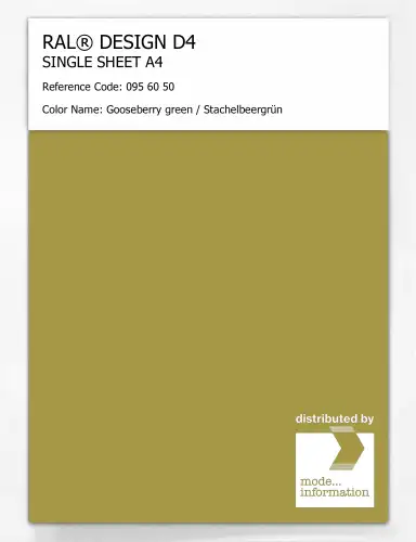 Artikelbild des Artikels “RAL® DESIGN D4 SINGLE SHEET A4 095 60 50 Gooseberry green / Stachelbeergrün “