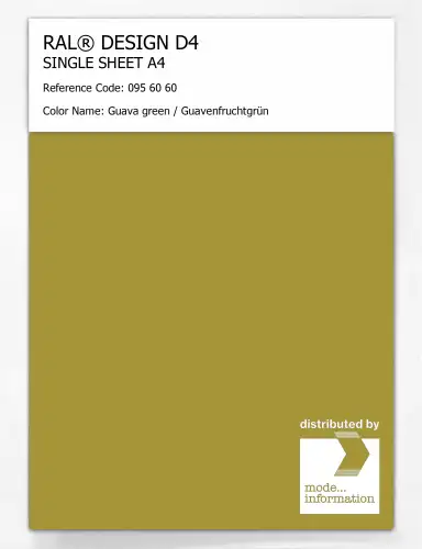 Artikelbild des Artikels “RAL® DESIGN D4 SINGLE SHEET A4 095 60 60 Guava green / Guavenfruchtgrün “