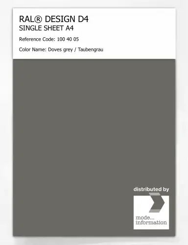 Artikelbild des Artikels “RAL® DESIGN D4 SINGLE SHEET A4 100 40 05 Doves grey / Taubengrau “