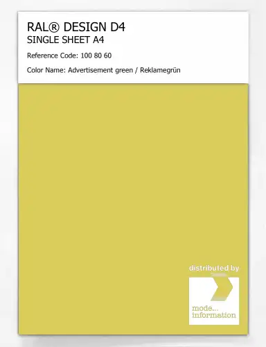 Artikelbild des Artikels “RAL® DESIGN D4 SINGLE SHEET A4 100 80 60 Advertisement green / Reklamegrün “