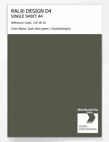 Artikelbild des Artikels “RAL® DESIGN D4 SINGLE SHEET A4 110 30 10 Dark olive green / Dunkelolivgrün “