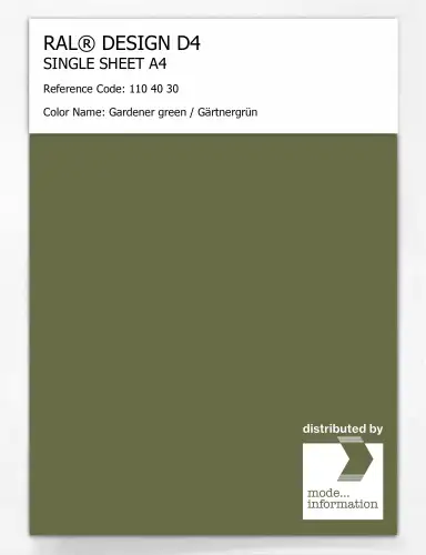 Artikelbild des Artikels “RAL® DESIGN D4 SINGLE SHEET A4 110 40 30 Gardener green / Gärtnergrün “