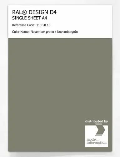 Artikelbild des Artikels “RAL® DESIGN D4 SINGLE SHEET A4 110 50 10 November green / Novembergrün “