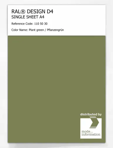 Artikelbild des Artikels “RAL® DESIGN D4 SINGLE SHEET A4 110 50 30 Plant green / Pflanzengrün “