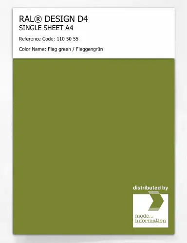 Artikelbild des Artikels “RAL® DESIGN D4 SINGLE SHEET A4 110 50 55 Flag green / Flaggengrün “