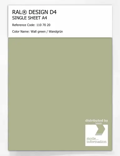 Artikelbild des Artikels “RAL® DESIGN D4 SINGLE SHEET A4 110 70 20 Wall green / Wandgrün “
