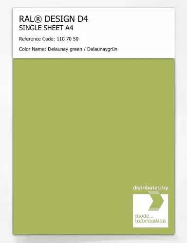 Artikelbild des Artikels “RAL® DESIGN D4 SINGLE SHEET A4 110 70 50 Delaunay green / Delaunaygrün “