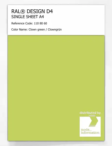 Artikelbild des Artikels “RAL® DESIGN D4 SINGLE SHEET A4 110 80 60 Clown green / Clowngrün “