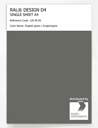 Artikelbild des Artikels “RAL® DESIGN D4 SINGLE SHEET A4 120 40 05 English green / Englischgrün “