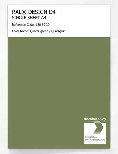 Artikelbild des Artikels “RAL® DESIGN D4 SINGLE SHEET A4 120 50 30 Quartz green / Quarzgrün “