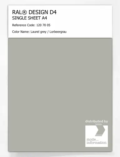 Artikelbild des Artikels “RAL® DESIGN D4 SINGLE SHEET A4 120 70 05 Laurel grey / Lorbeergrau “