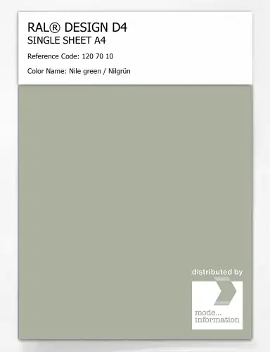 Artikelbild des Artikels “RAL® DESIGN D4 SINGLE SHEET A4 120 70 10 Nile green / Nilgrün “