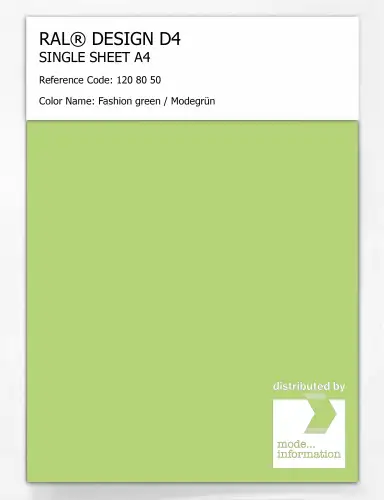 Artikelbild des Artikels “RAL® DESIGN D4 SINGLE SHEET A4 120 80 50 Fashion green / Modegrün “