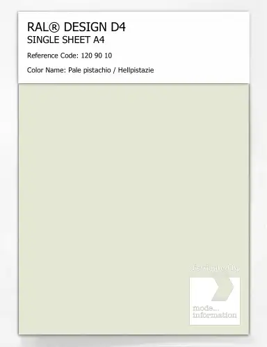 Artikelbild des Artikels “RAL® DESIGN D4 SINGLE SHEET A4 120 90 10 Pale pistachio / Hellpistazie “