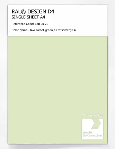 Artikelbild des Artikels “RAL® DESIGN D4 SINGLE SHEET A4 120 90 20 Kiwi sorbet green / Kiwisorbetgrün “