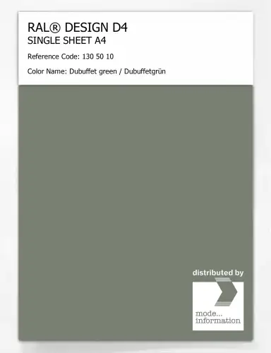 Artikelbild des Artikels “RAL® DESIGN D4 SINGLE SHEET A4 130 50 10 Dubuffet green / Dubuffetgrün “