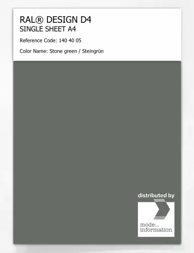 Artikelbild des Artikels “RAL® DESIGN D4 SINGLE SHEET A4 140 40 05 Stone green / Steingrün “