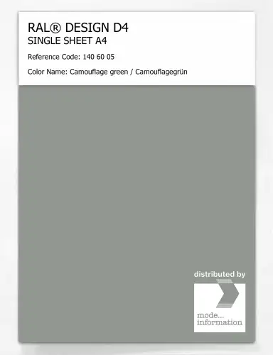Artikelbild des Artikels “RAL® DESIGN D4 SINGLE SHEET A4 140 60 05 Camouflage green / Camouflagegrün “