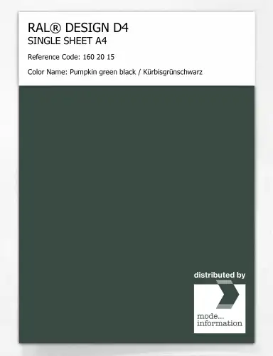 Artikelbild des Artikels “RAL® DESIGN D4 SINGLE SHEET A4 160 20 15 Pumpkin green black / Kürbisgrünschwarz “