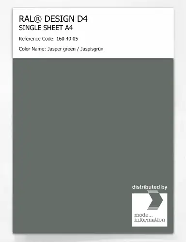Artikelbild des Artikels “RAL® DESIGN D4 SINGLE SHEET A4 160 40 05 Jasper green / Jaspisgrün “