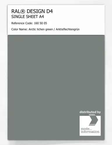 Artikelbild des Artikels “RAL® DESIGN D4 SINGLE SHEET A4 160 50 05 Arctic lichen green / Arktisflechtengrün “