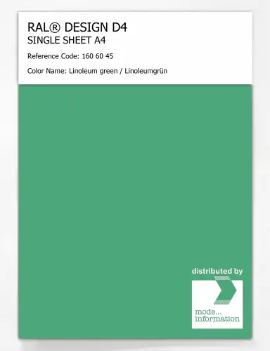 Artikelbild des Artikels “RAL® DESIGN D4 SINGLE SHEET A4 160 60 45 Linoleum green / Linoleumgrün “