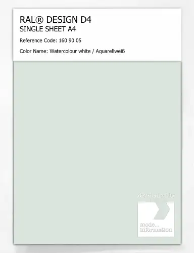 Artikelbild des Artikels “RAL® DESIGN D4 SINGLE SHEET A4 160 90 05 Watercolour white / Aquarellweiß “