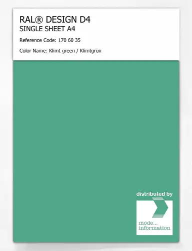 Artikelbild des Artikels “RAL® DESIGN D4 SINGLE SHEET A4 170 60 35 Klimt green / Klimtgrün “