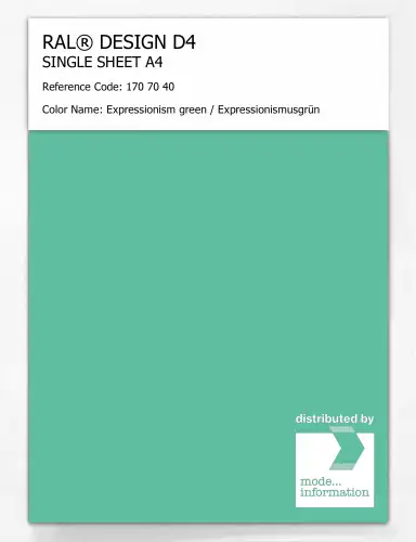 Artikelbild des Artikels “RAL® DESIGN D4 SINGLE SHEET A4 170 70 40 Expressionism green / Expressionismusgrün “