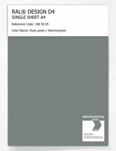Artikelbild des Artikels “RAL® DESIGN D4 SINGLE SHEET A4 180 50 05 Dusk green / Dämmergrün “