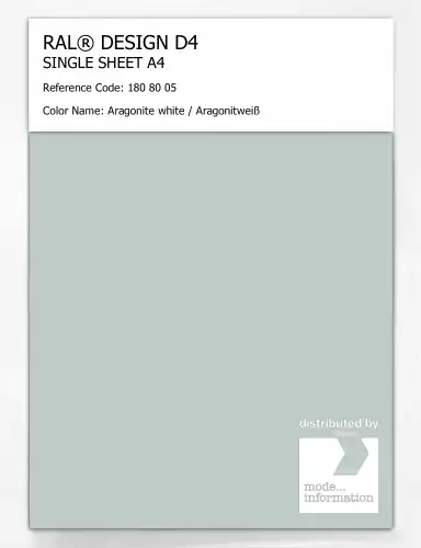 Artikelbild des Artikels “RAL® DESIGN D4 SINGLE SHEET A4 180 80 05 Aragonite white / Aragonitweiß “