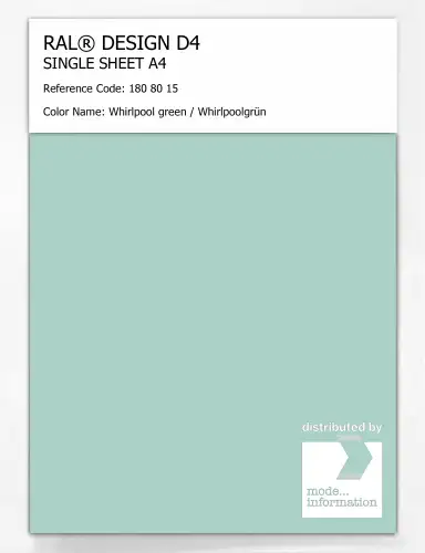 Artikelbild des Artikels “RAL® DESIGN D4 SINGLE SHEET A4 180 80 15 Whirlpool green / Whirlpoolgrün “