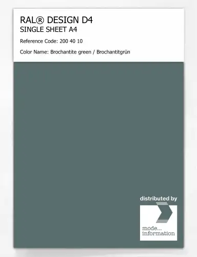 Artikelbild des Artikels “RAL® DESIGN D4 SINGLE SHEET A4 200 40 10 Brochantite green / Brochantitgrün “